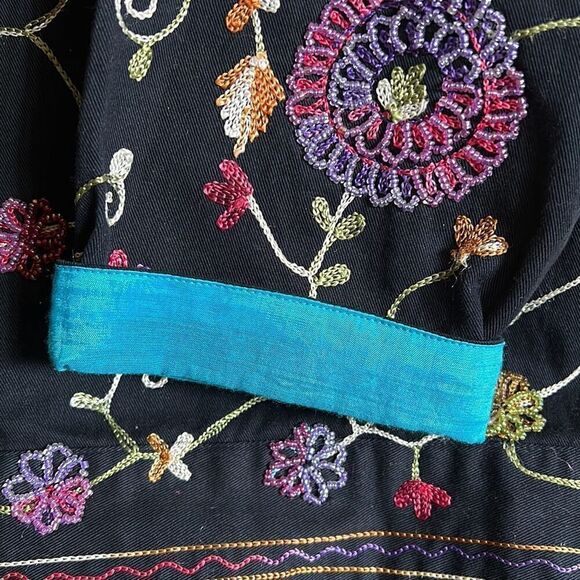 Quacker Factory Butterflies and Flowers Jacket and shirt Set Woman’s Large Beade - Picture 6 of 15